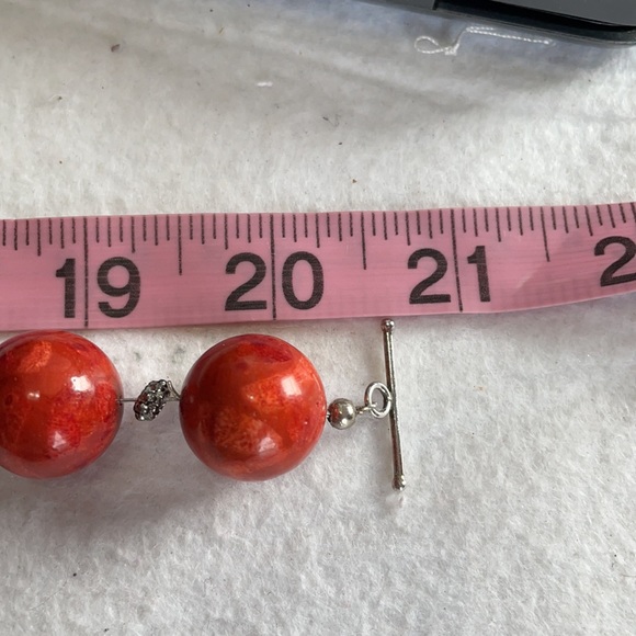 NWT Midwest Amber coral, sterling, and faux turquoise 20” necklace - Picture 7 of 9